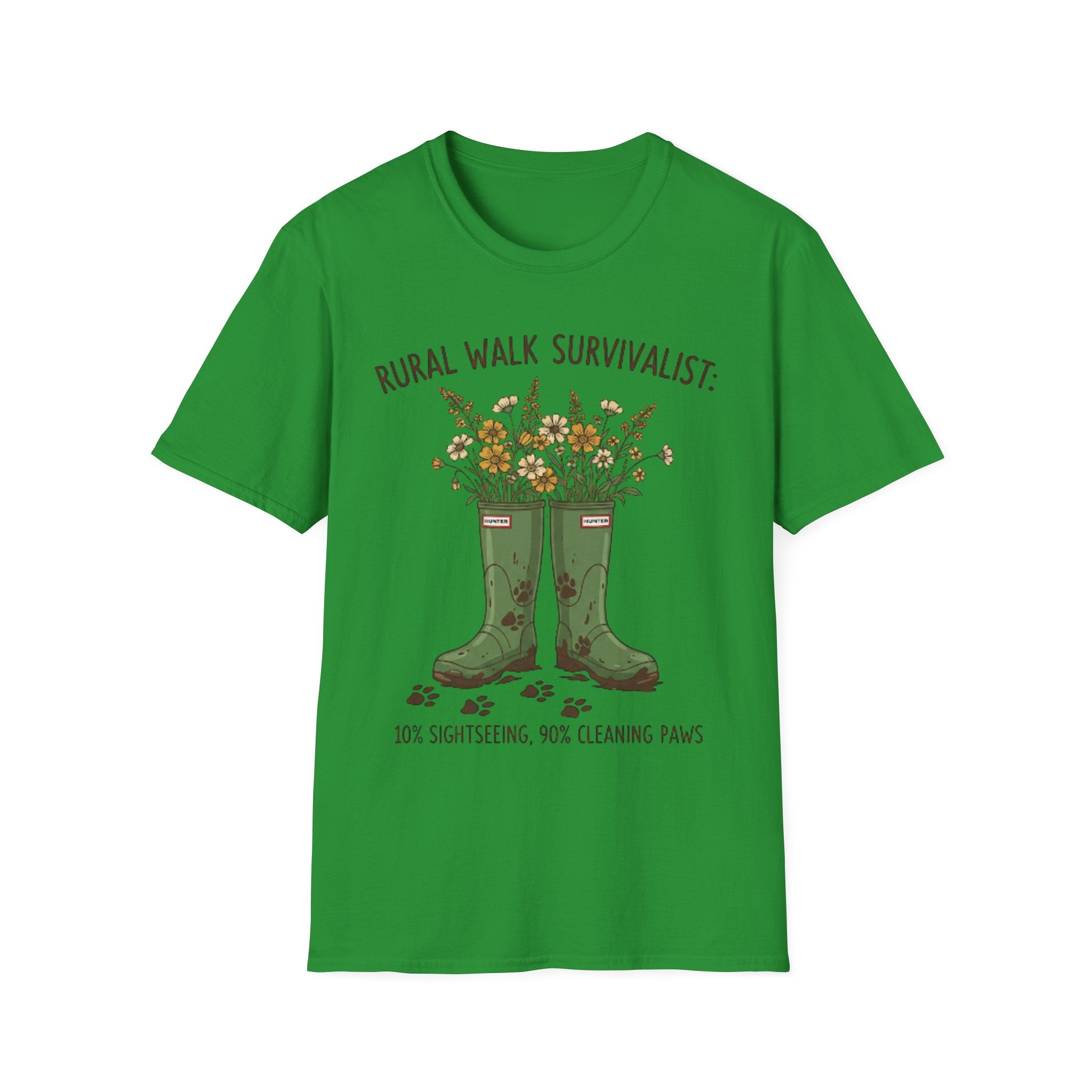 Rural Walk Survivalist dog lover tee – rural dog walking clothing UK