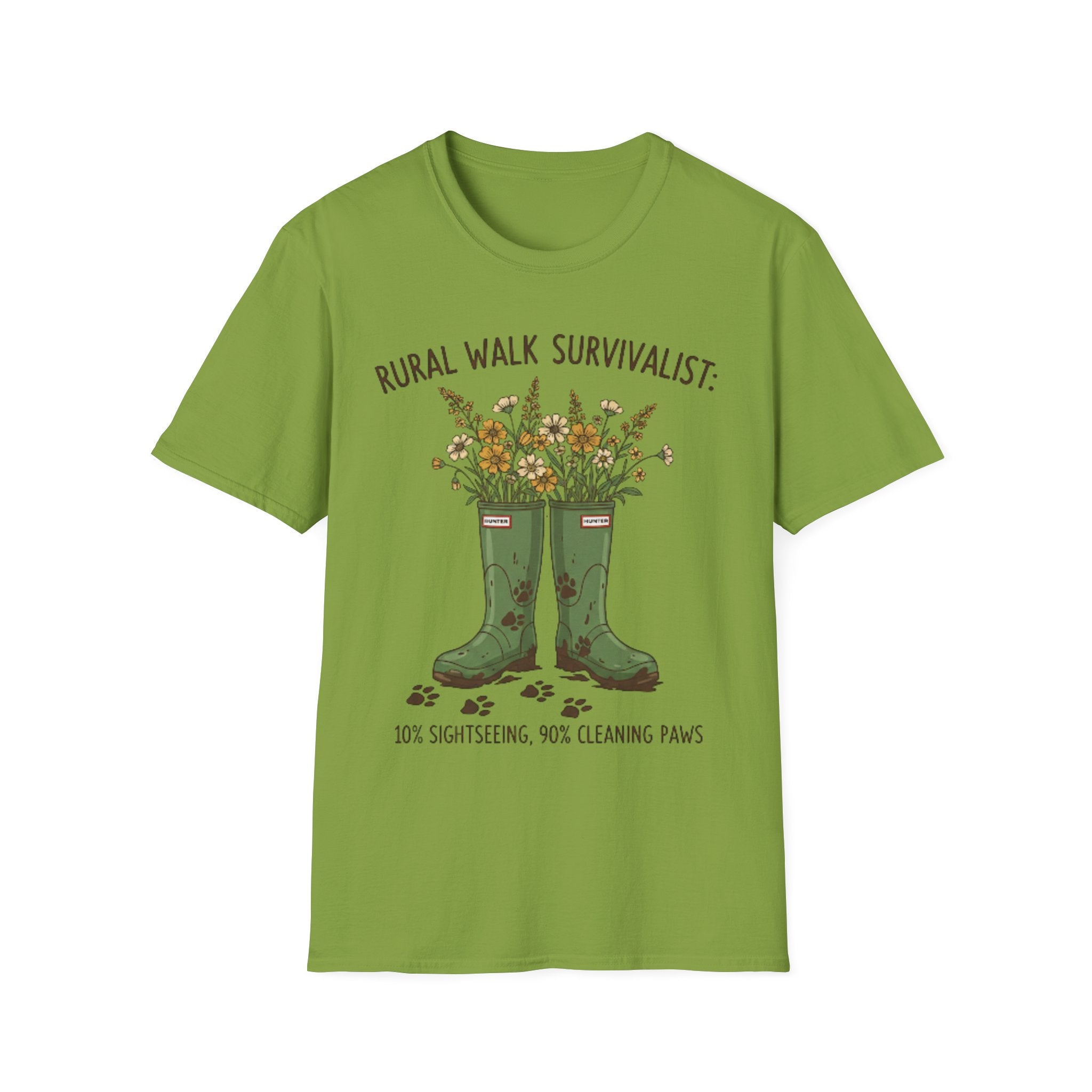 Rural Walk Survivalist t-shirt detail – dog walker clothing UK