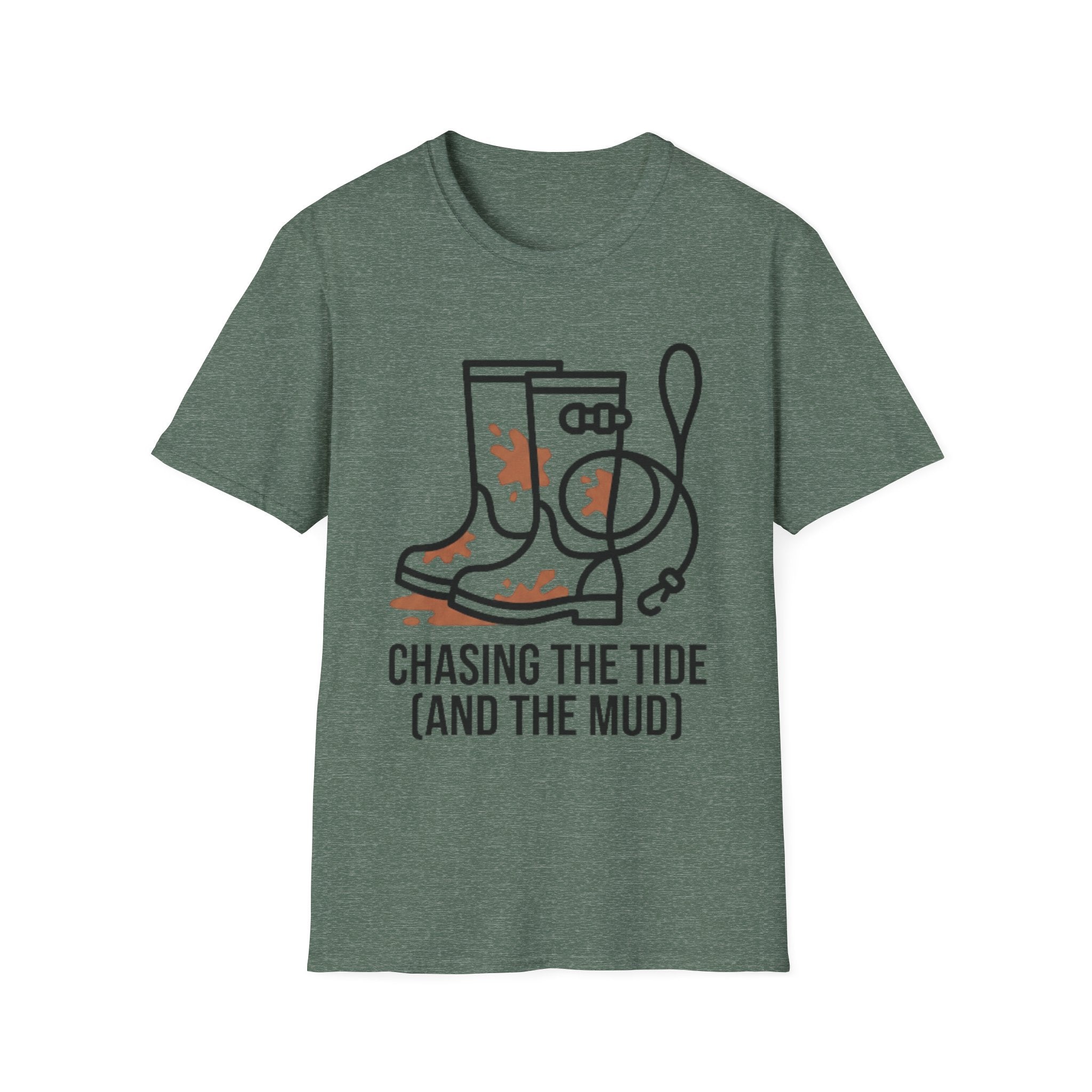 Chasing the Tide print tee – coastal dog walk gift idea UK