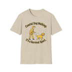 Coastal Walking Survival t-shirt mockup – dog walker coastal gift UK