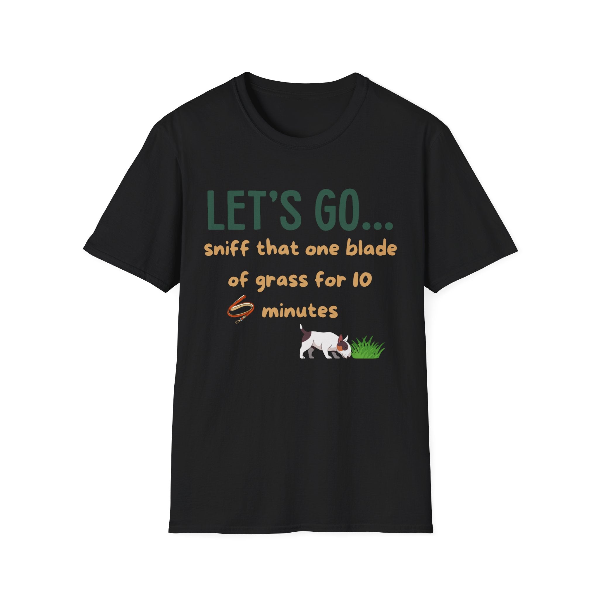 Let's Go Sniff t-shirt colour variant – funny dog lover clothing UK