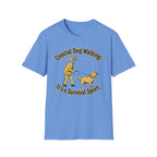 Coastal Walking Survival print tee – coastal dog walk gift idea UK