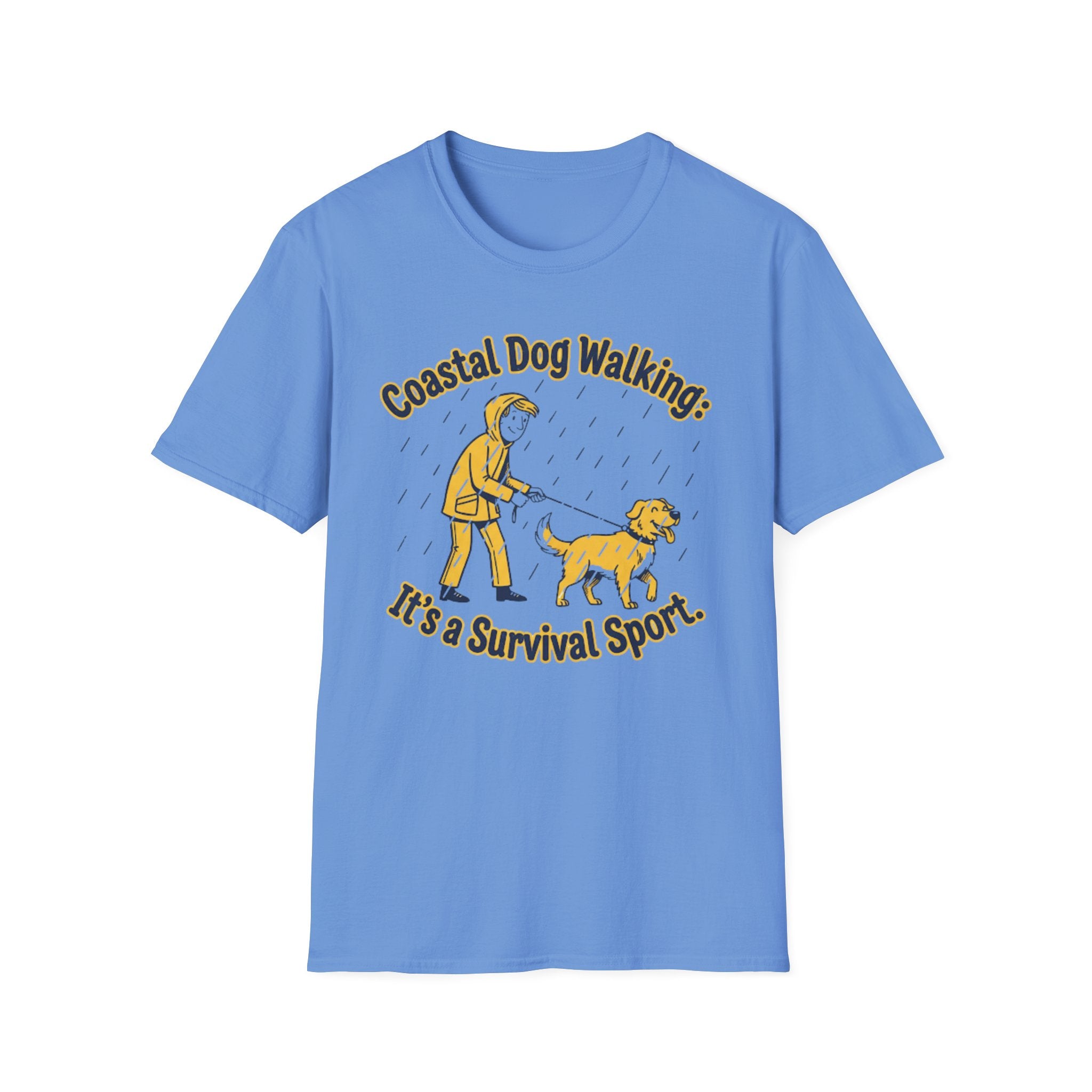 Coastal Walking Survival print tee – coastal dog walk gift idea UK