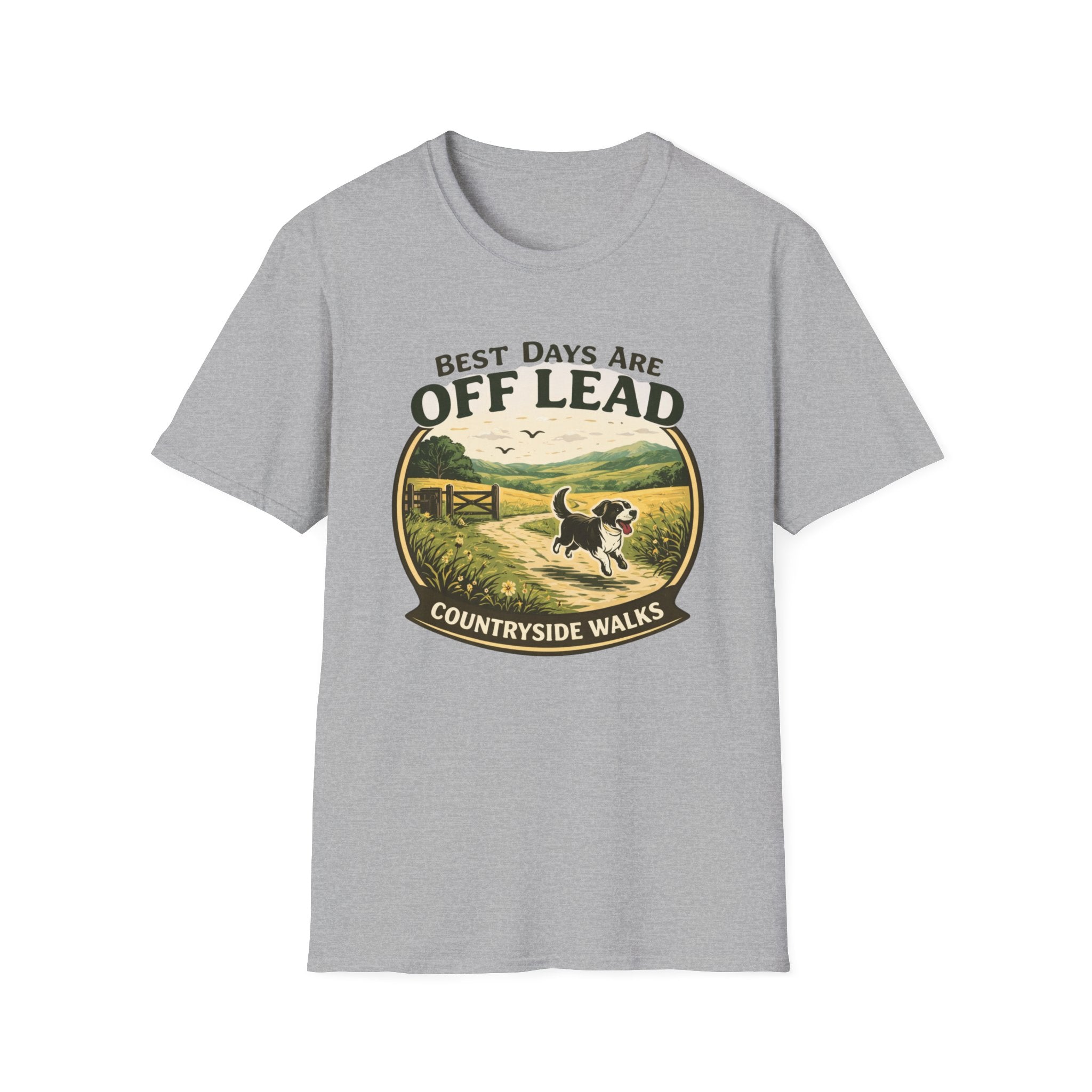 Best Days are Off Lead t-shirt colour variant – dog lover clothing UK