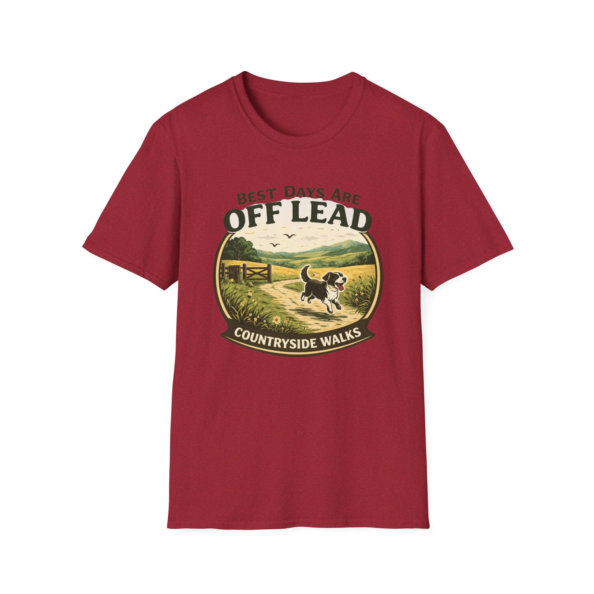 Best Days are Off Lead t-shirt mockup – dog lover top UK
