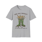 Rural Walk Survivalist dog tee detail – country walk dog lover gift UK