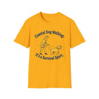 Coastal Walking Survival t-shirt colour variant – dog lover coastal tee UK