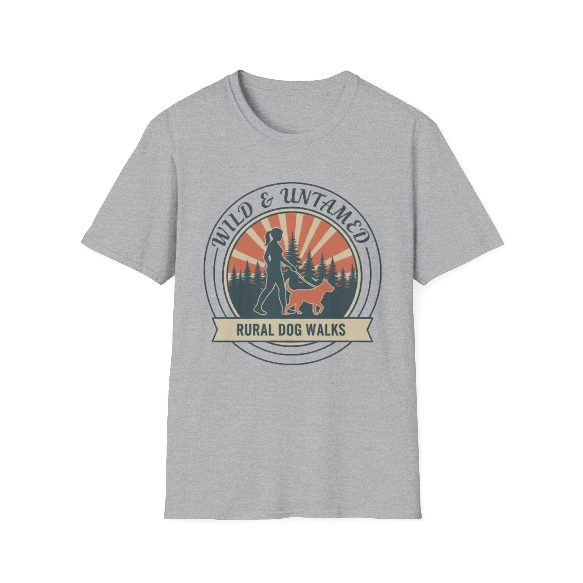Wild and Untamed t-shirt colour variant – dog lover adventure tee UK