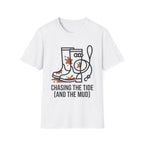 Chasing the Tide t-shirt colour variant – dog lover coastal tee UK