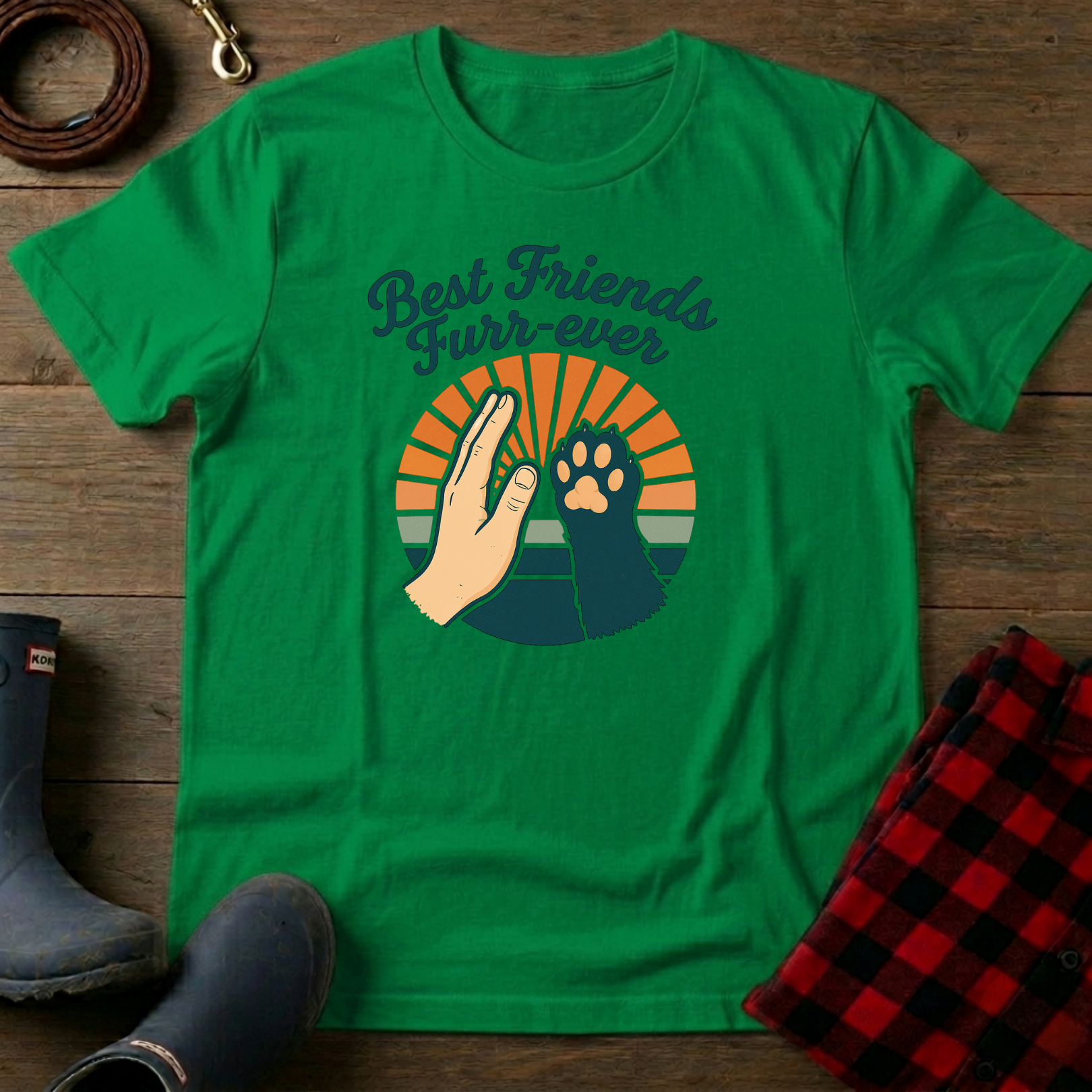 Best Friends Furr-Ever dog t-shirt – cute dog lover gift tee UK