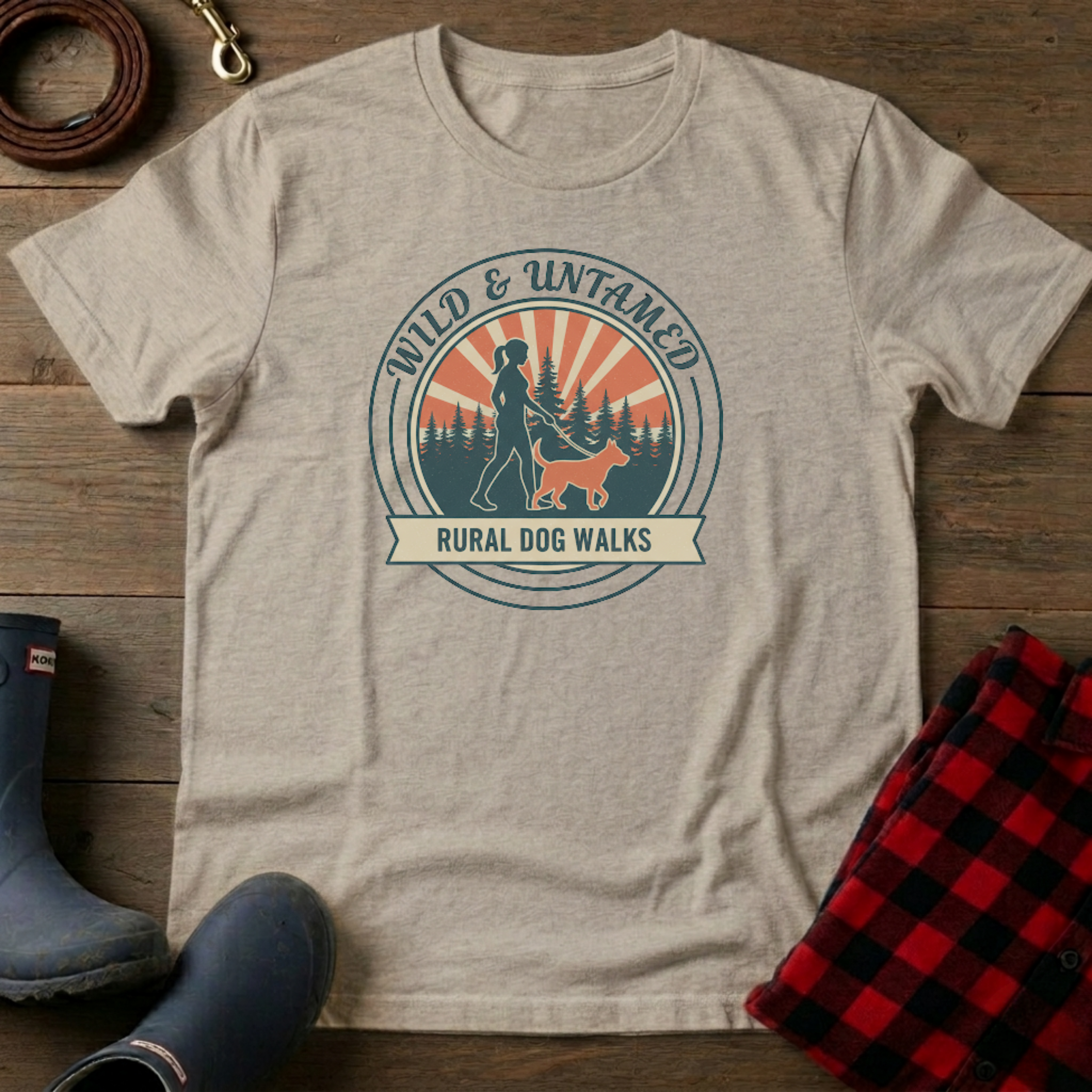 Wild and Untamed dog lover t-shirt – adventurous dog walking tee UK