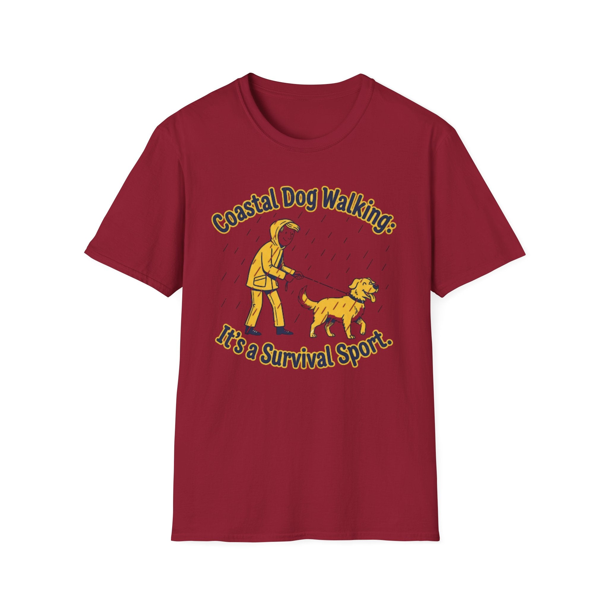 Coastal Walking Survival t-shirt variant – dog lover coastal tee UK