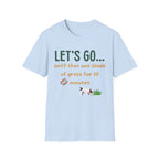 Let's Go Sniff t-shirt mockup – dog owner scentwork gift UK