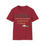 Let's Go Sniff dog tee mockup – scentwork dog walker gift UK