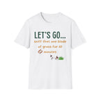 Let's Go Sniff dog tee lifestyle – scentwork dog walking top UK