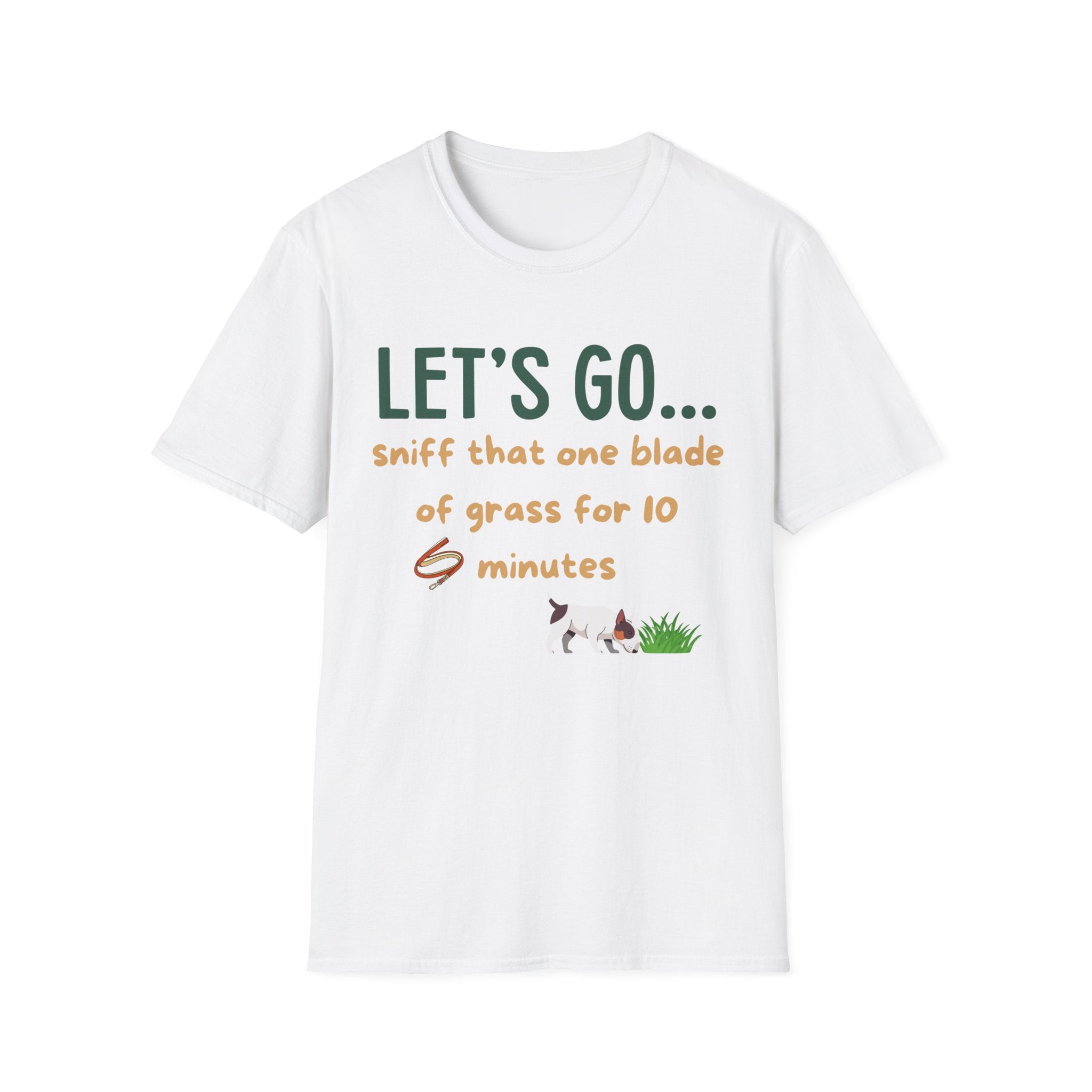 Let's Go Sniff dog tee lifestyle – scentwork dog walking top UK