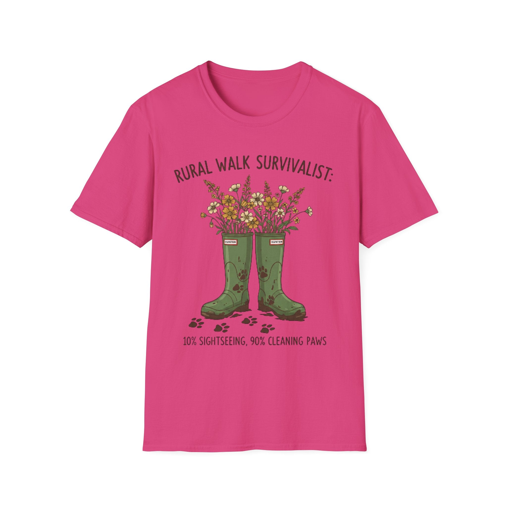 Rural Walk Survivalist dog walking top mockup – countryside dog gift UK