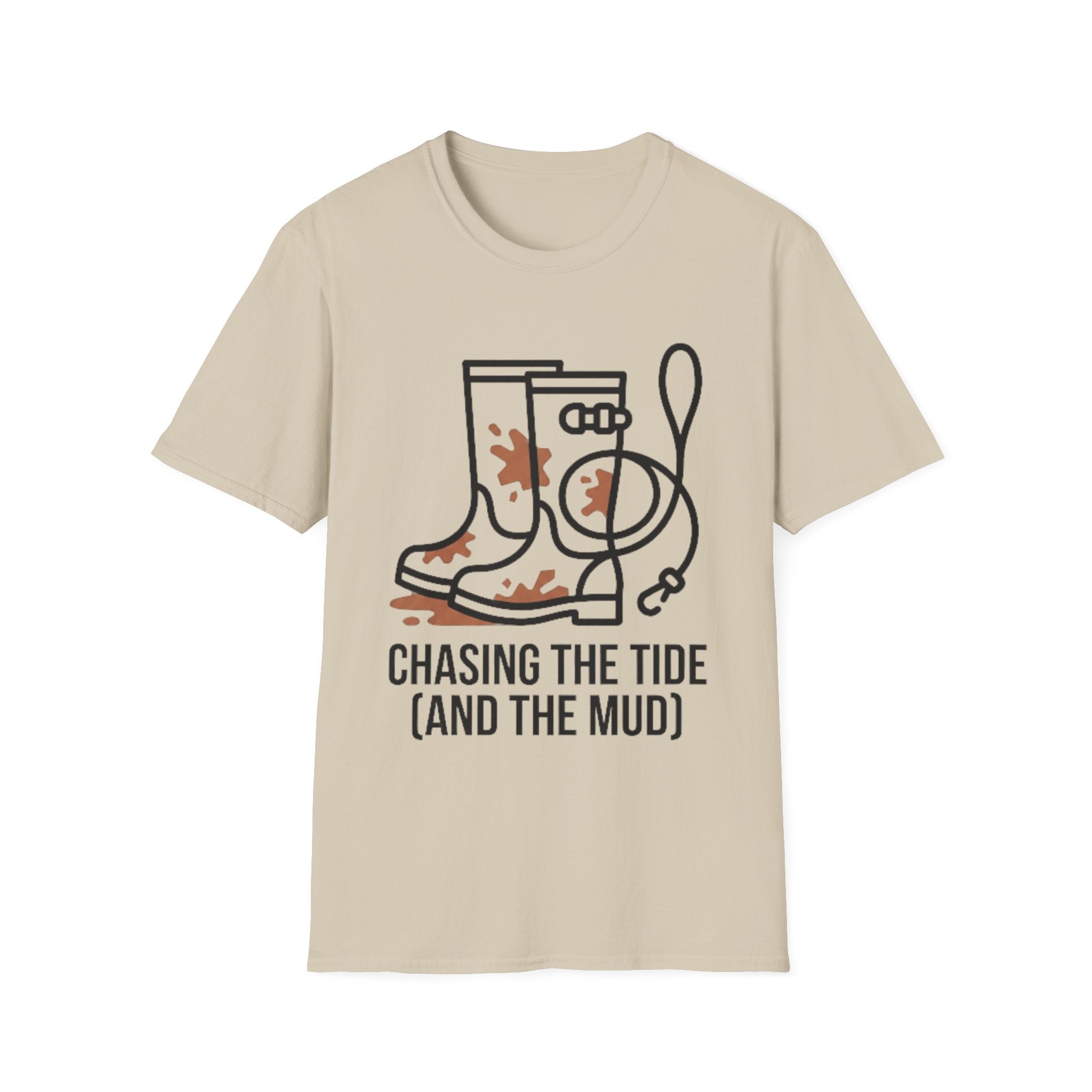 Chasing the Tide dog tee lifestyle shot – seaside dog walking clothing