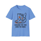 Chasing the Tide dog lover t-shirt – fun beach walking tee UK