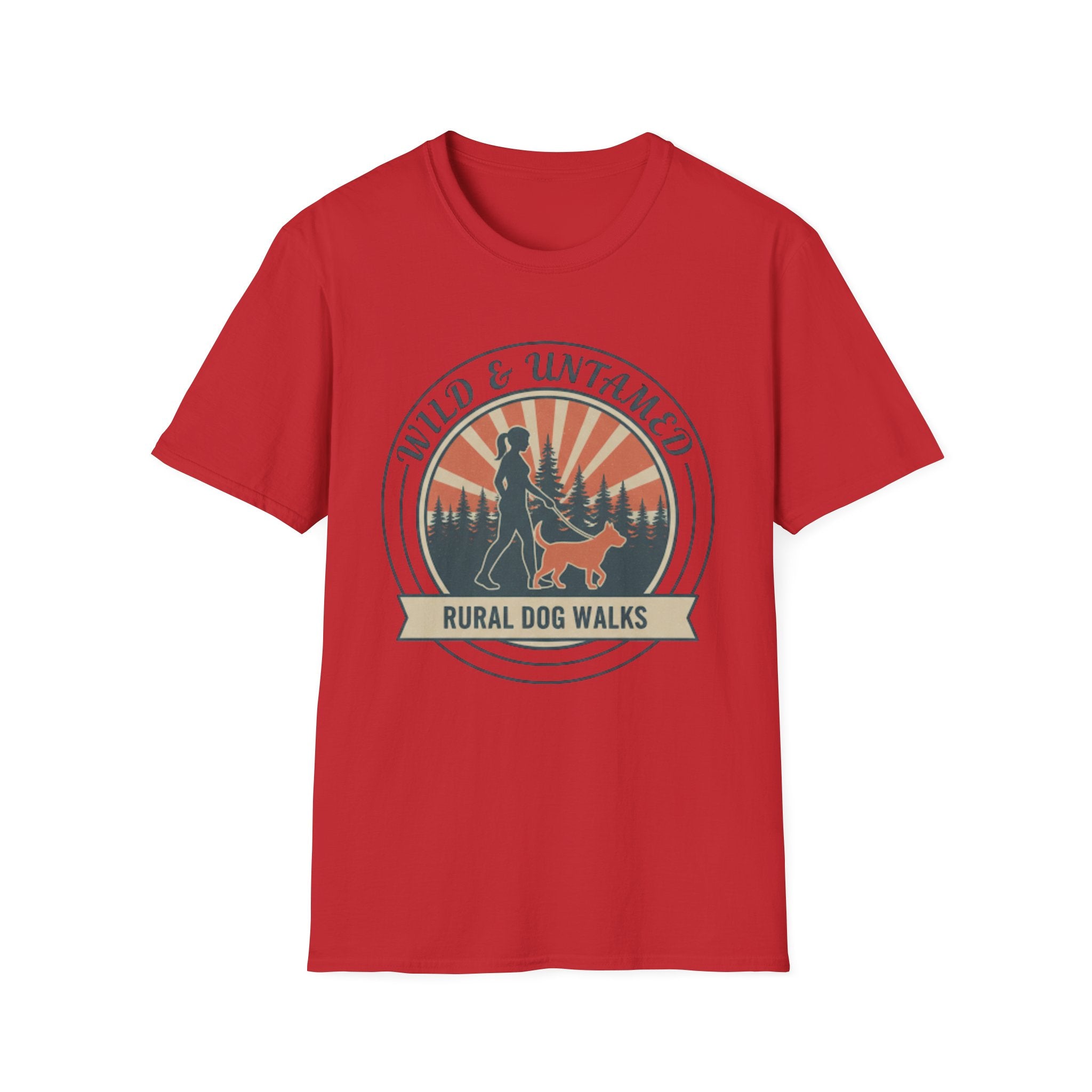 Wild and Untamed t-shirt lifestyle – wild and free dog walking tee UK