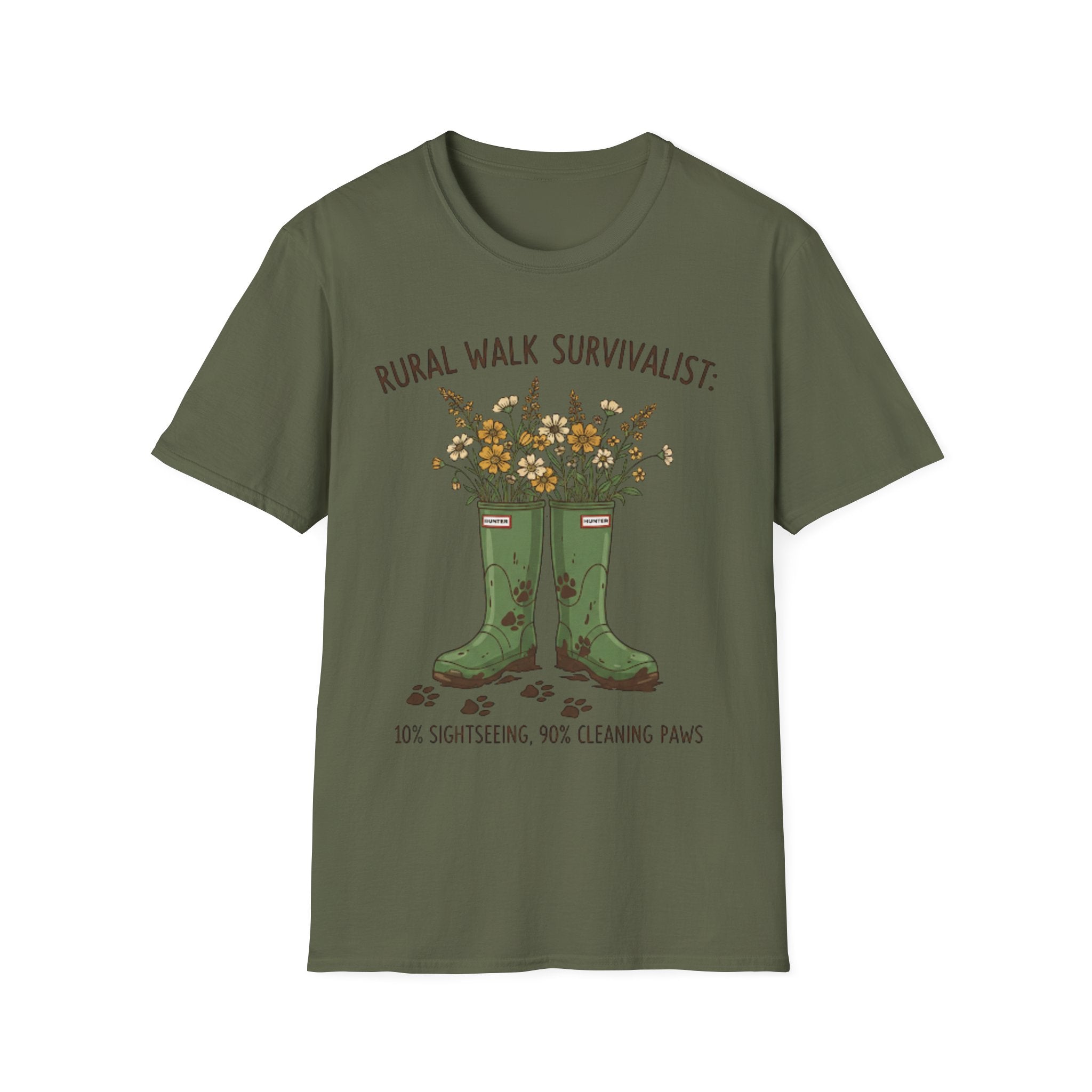 Rural Walk Survivalist dog walking tee variant – country walk gift UK