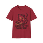 Chasing the Tide dog tee detail – seaside dog walker clothing UK