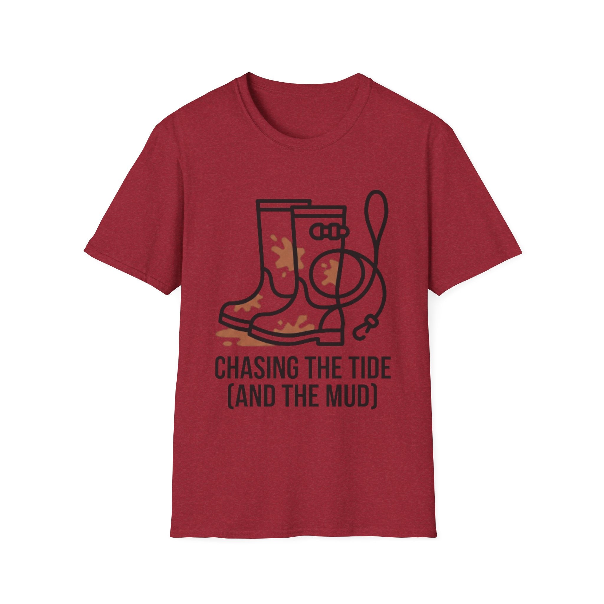 Chasing the Tide dog tee detail – seaside dog walker clothing UK