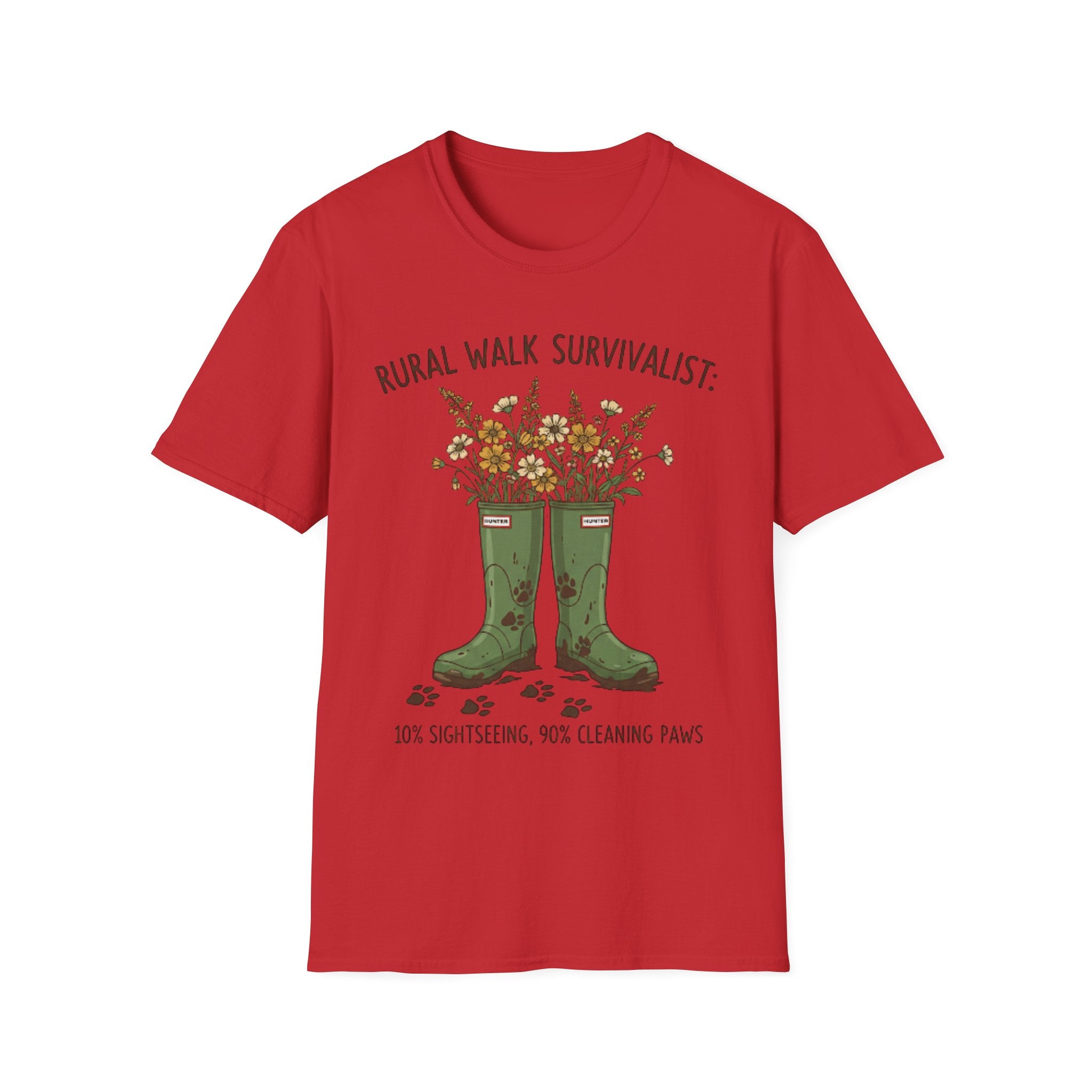 Rural Walk Survivalist dog tee colour shot – countryside dog owner gift UK