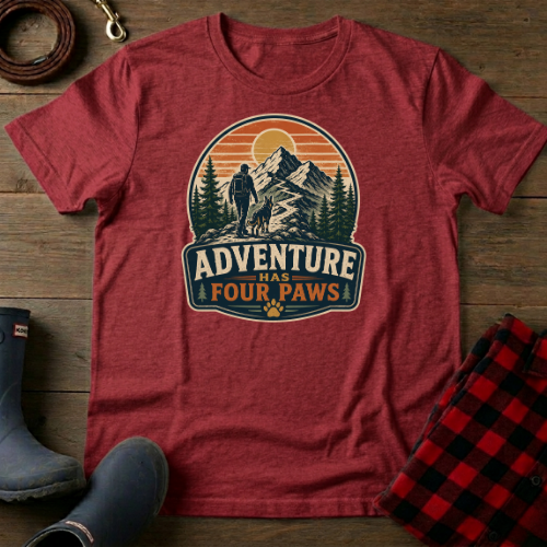 Adventure Has Four Paws T-Shirt