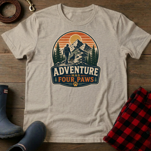 Adventure Has Four Paws T-Shirt